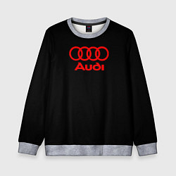 Свитшот детский Audi red logo, цвет: 3D-меланж