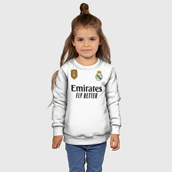 Свитшот детский Мбаппе Реал Мадрид форма 24-25 домашняя, цвет: 3D-белый — фото 2