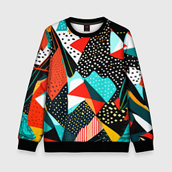 Свитшот детский Abstract patchwork - ai art, цвет: 3D-черный