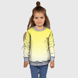 Свитшот детский Вертикальные волнистые линии, цвет: 3D-меланж — фото 2