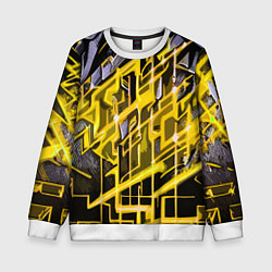 Детский свитшот Yellow and white abstraction