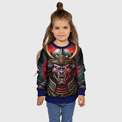 Свитшот детский Самурай нечеловек свирепый, цвет: 3D-синий — фото 2