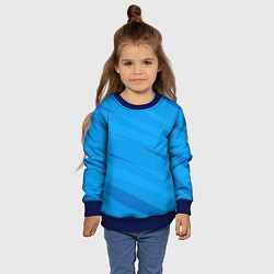 Свитшот детский Насыщенный голубой полосами, цвет: 3D-синий — фото 2