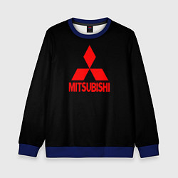 Свитшот детский Mitsubishi red logo, цвет: 3D-синий