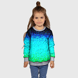 Свитшот детский Пикселизация неоновых цветов, цвет: 3D-меланж — фото 2