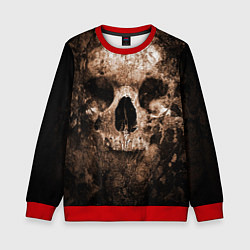 Свитшот детский Wood skull, цвет: 3D-красный