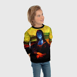Свитшот детский Космическая джаконда, цвет: 3D-черный — фото 2