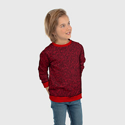 Свитшот детский Текстурированный красно-чёрный, цвет: 3D-красный — фото 2