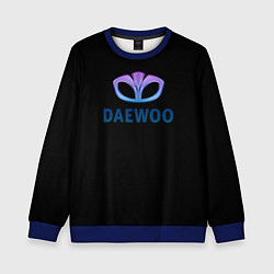 Свитшот детский Daewoo logo neon, цвет: 3D-синий