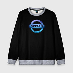 Свитшот детский Nissan logo neon, цвет: 3D-меланж