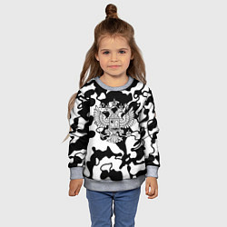 Свитшот детский Герб РФ камуфляж текстура, цвет: 3D-меланж — фото 2