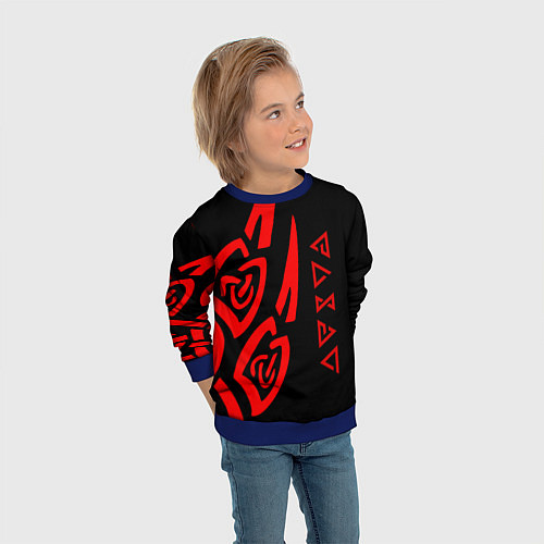 Детский свитшот The Witcher hunt / 3D-Синий – фото 3