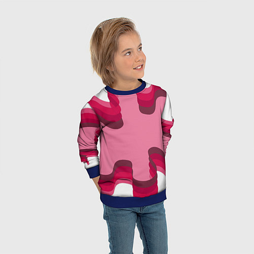 Детский свитшот Музыкальная линия / 3D-Синий – фото 3