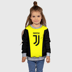 Свитшот детский Juventus sport geometry yellow, цвет: 3D-меланж — фото 2