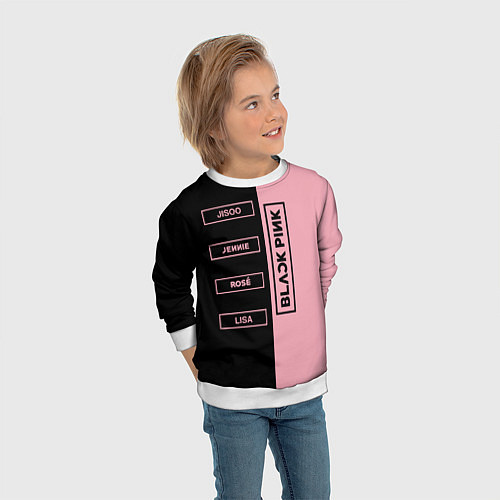 Детский свитшот Blackpink южнокорейская группа / 3D-Белый – фото 3