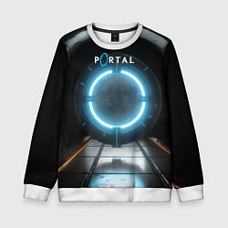 Свитшот детский Portal logo game, цвет: 3D-белый