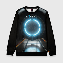 Свитшот детский Portal logo game, цвет: 3D-черный