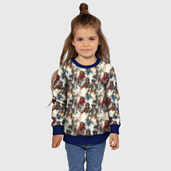 Свитшот детский Акварель -мотогонщики, цвет: 3D-синий — фото 2