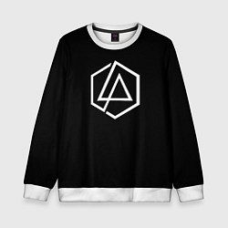 Свитшот детский Linkin park logo white, цвет: 3D-белый