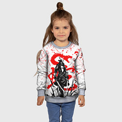 Свитшот детский Ghost of Tsushima and snake, цвет: 3D-меланж — фото 2