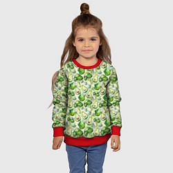 Свитшот детский Авокадо и брокколи, цвет: 3D-красный — фото 2