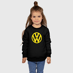 Свитшот детский Volkswagen logo yellow, цвет: 3D-черный — фото 2