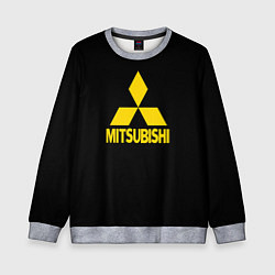 Свитшот детский Mitsubishi logo yelow, цвет: 3D-меланж