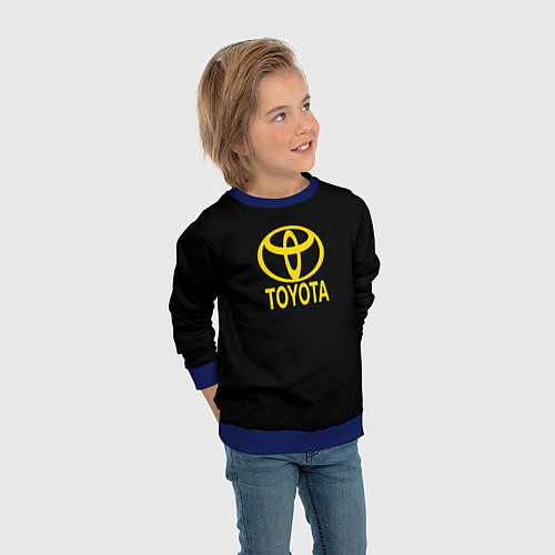 Детский свитшот Toyota yellow / 3D-Синий – фото 3