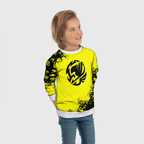 Детский свитшот Хвост феи текстура аниме / 3D-Белый – фото 3