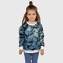 Свитшот детский Denim rags - fashion trend, цвет: 3D-белый — фото 2