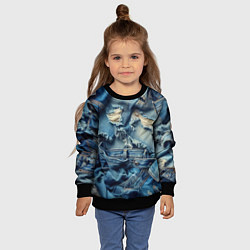 Свитшот детский Denim rags - fashion trend, цвет: 3D-черный — фото 2