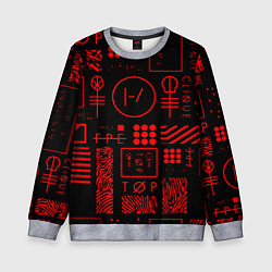 Свитшот детский Twenty one pilots pattern rock, цвет: 3D-меланж