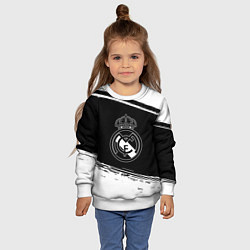 Свитшот детский Реал мадрид белое лого, цвет: 3D-белый — фото 2