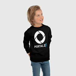 Свитшот детский Portal2 logo game, цвет: 3D-черный — фото 2