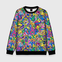 Детский свитшот Рожицы разноцветные