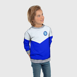 Свитшот детский Napoli fc geometry, цвет: 3D-меланж — фото 2