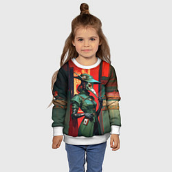 Свитшот детский Винтажная девушка чумной доктор, цвет: 3D-белый — фото 2