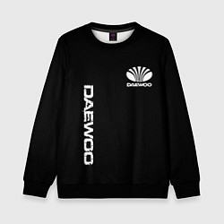 Свитшот детский Daewoo logo white, цвет: 3D-черный