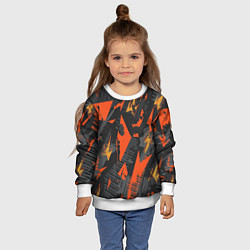 Свитшот детский Яркий абстрактный узор для спорта, цвет: 3D-белый — фото 2