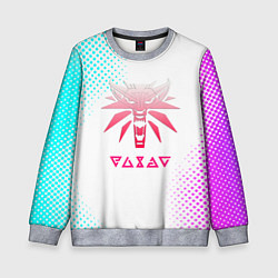 Свитшот детский Ведьмак лого пинк, цвет: 3D-меланж