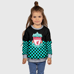 Свитшот детский Liverpool fc sport клетка, цвет: 3D-меланж — фото 2