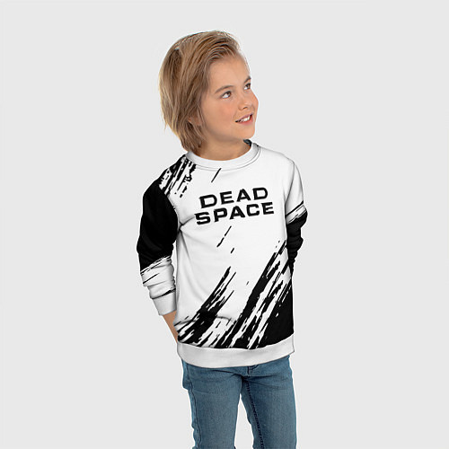 Детский свитшот Dead space чёрные краски / 3D-Белый – фото 3