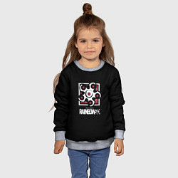 Свитшот детский Радуга 6 шутер гейм, цвет: 3D-меланж — фото 2