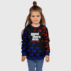 Свитшот детский NFS x GTA pattern, цвет: 3D-синий — фото 2
