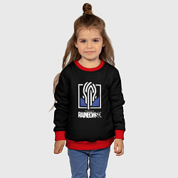 Свитшот детский Rainbow six siege logo, цвет: 3D-красный — фото 2