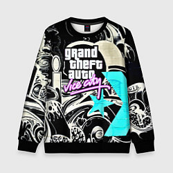 Свитшот детский GTA vice city grafiti, цвет: 3D-черный