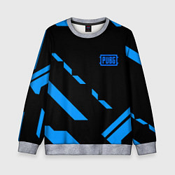 Детский свитшот PUBG blue geometry