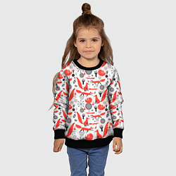 Свитшот детский Лисий узор, цвет: 3D-черный — фото 2