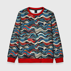 Детский свитшот Разноцветные абстрактные волны
