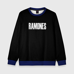 Свитшот детский Ramones white logo, цвет: 3D-синий